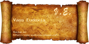 Vass Eudoxia névjegykártya